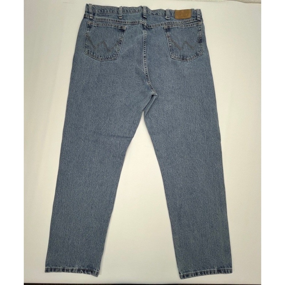 Wrangler Blues Mens Relaxed Straight Leg Jeans Blue Denim 42x32 Vintage Workwear - Picture 3 of 6
